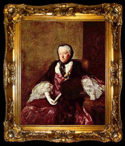 framed  Allan Ramsay Portrat der Mary Atkins, ta009-2
